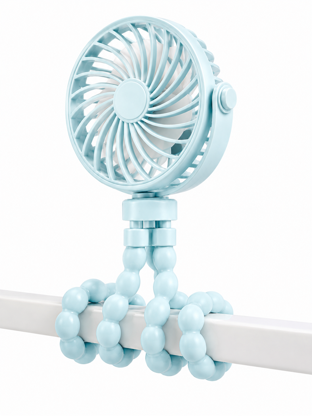 Mini-ventilateur portable en forme de pieuvre pour poussette