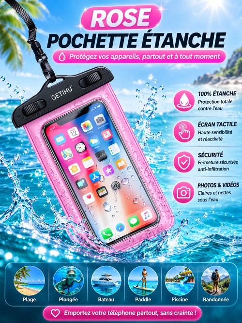 Étui étanche universel pour téléphone portable