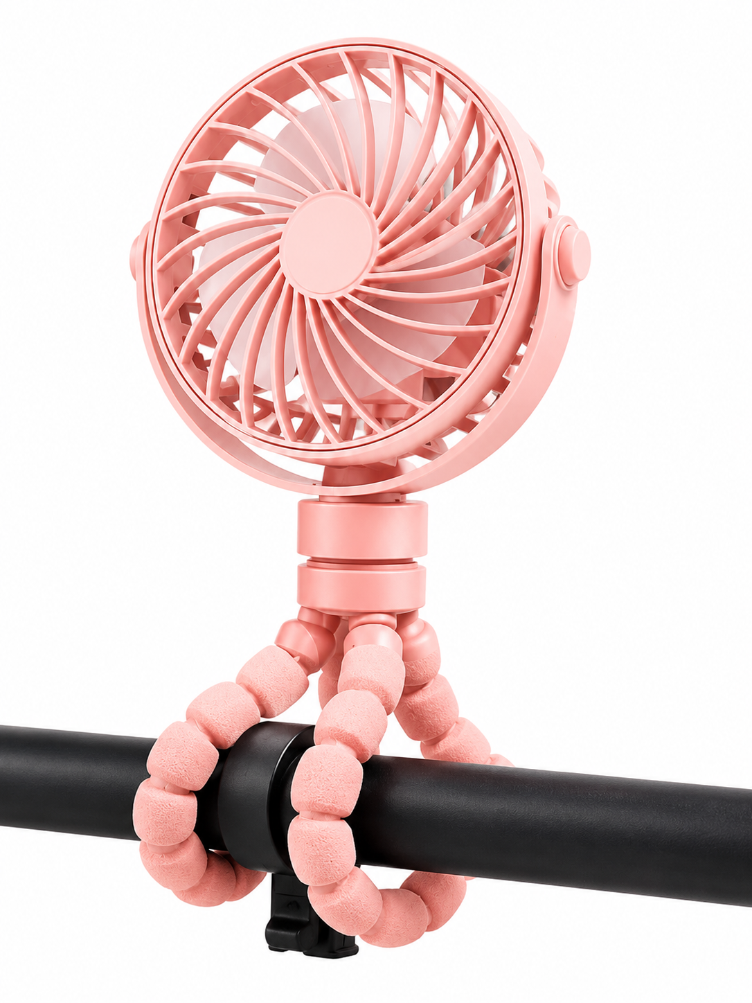 Mini-ventilateur portable en forme de pieuvre pour poussette