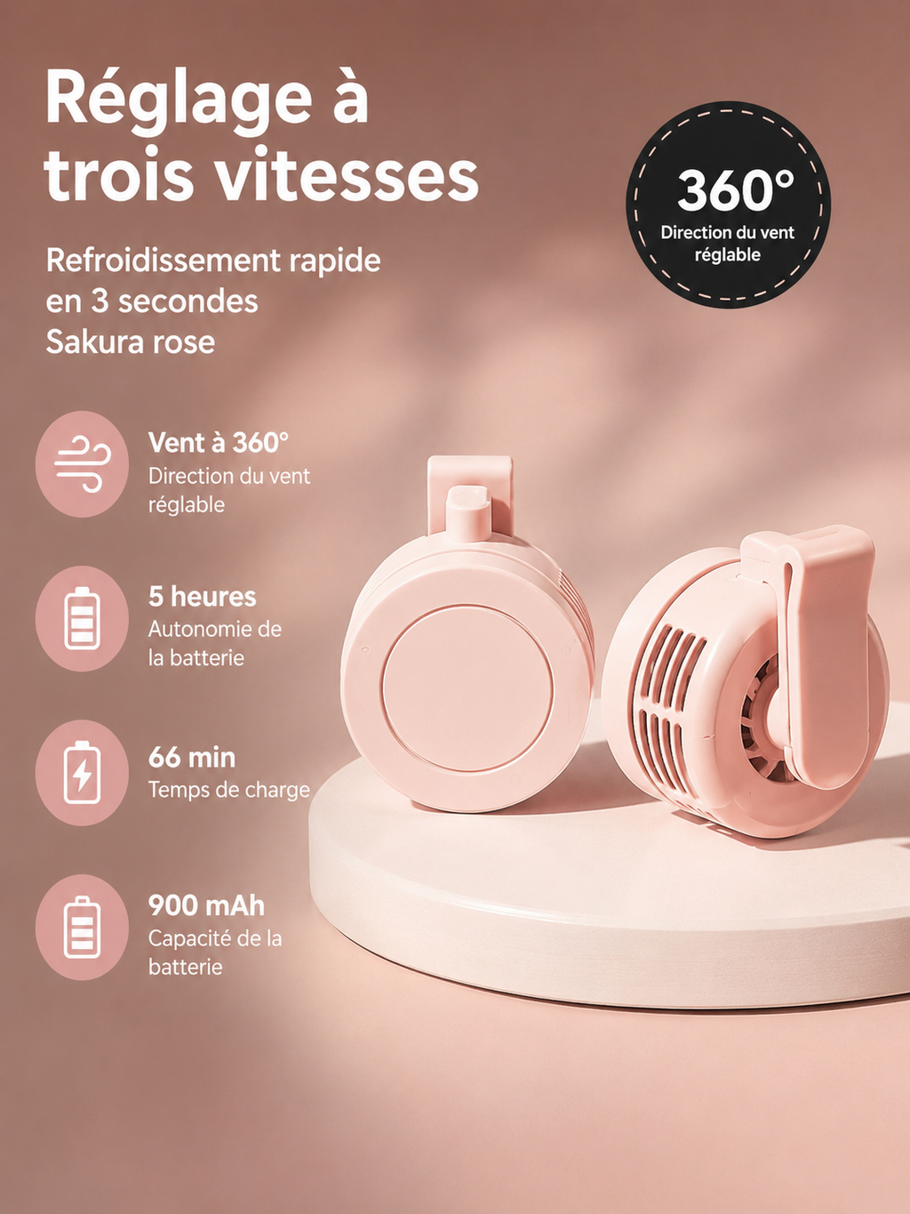 Petit ventilateur portatif USB