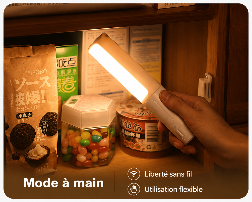 Veilleuse LED intelligente à détection de mouvement et de présence humaine – Style moderne pour chambre, cuisine, placard, penderie ou mu