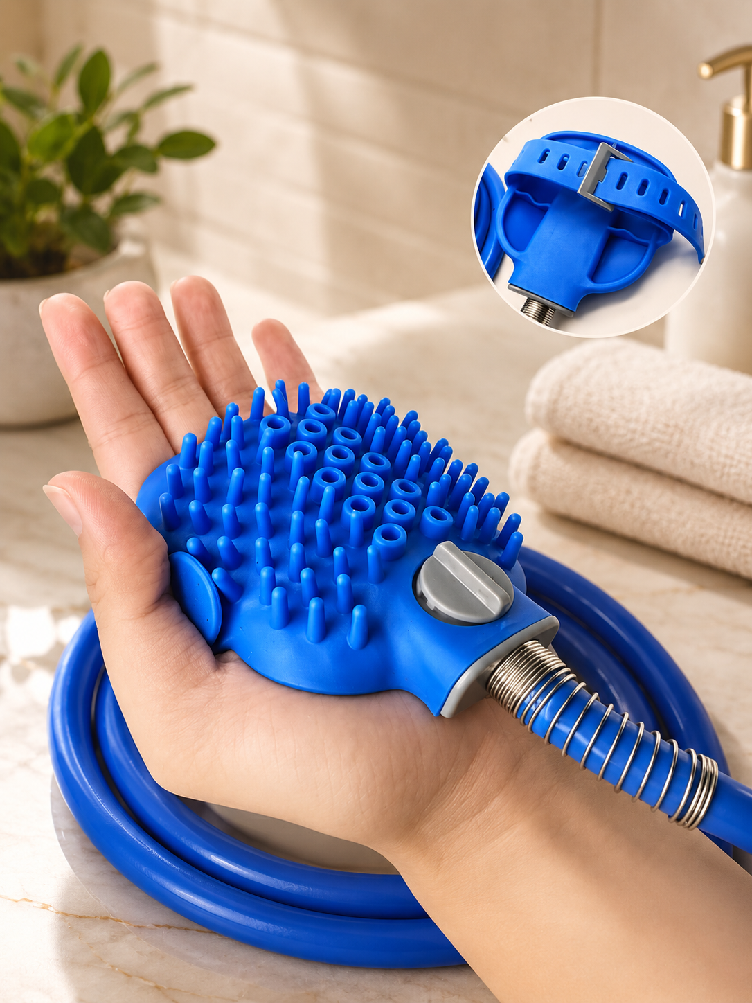 Accessoires de nettoyage pour animaux – Brosse de bain et douche d'extérieur pour chien